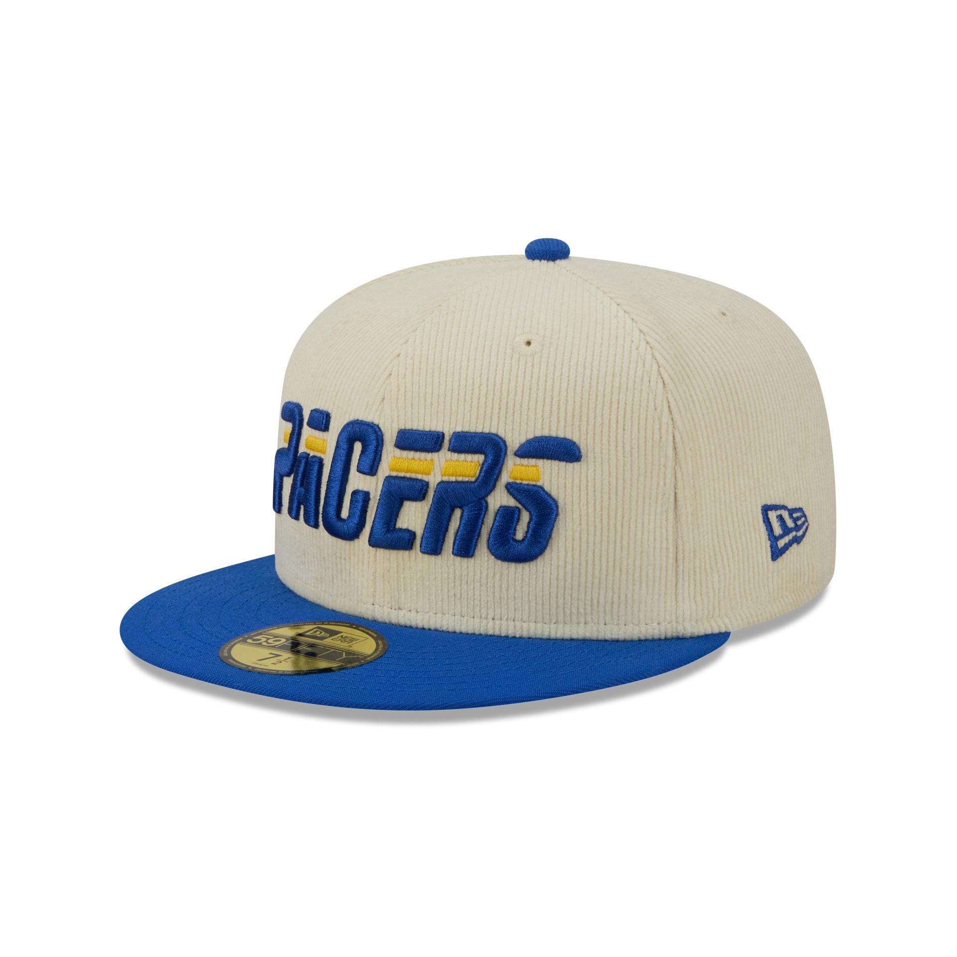 Indiana Pacers 2025 City Edition Chrome White Corduroy 59FIFTY Fitted Hat