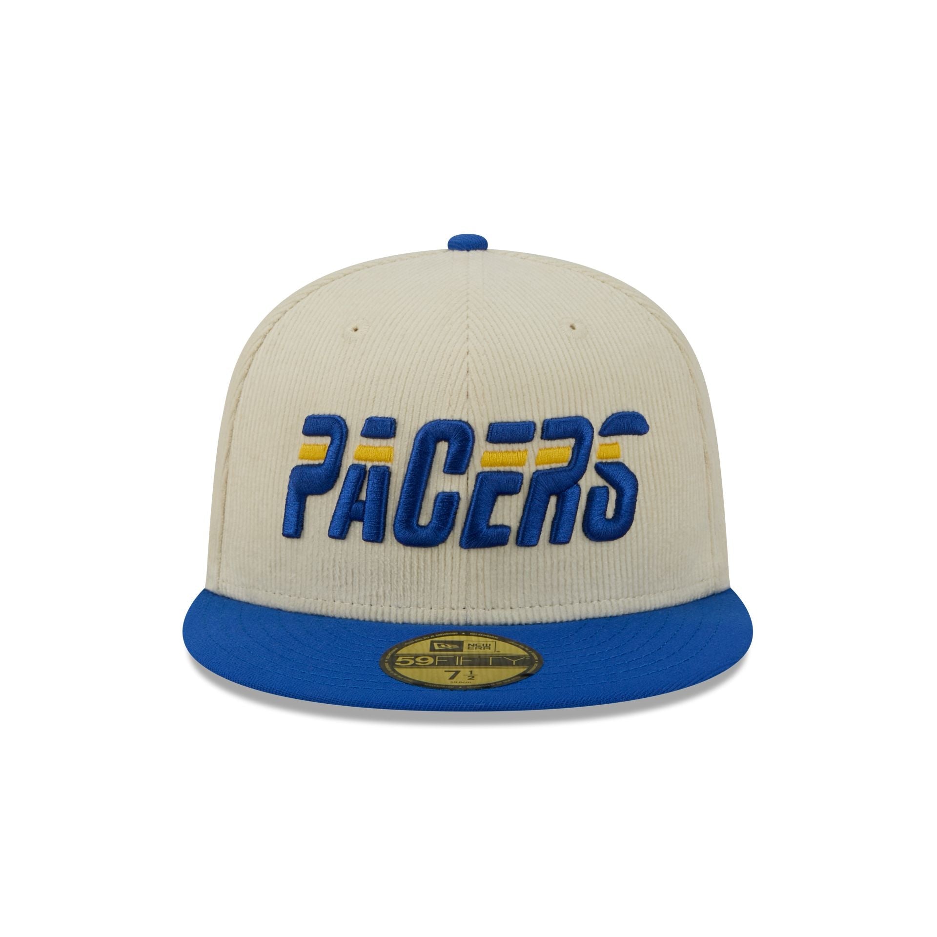 Indiana Pacers 2025 City Edition Chrome White Corduroy 59FIFTY Fitted Hat
