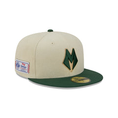 Milwaukee Bucks 2025 City Edition Chrome White Corduroy 59FIFTY Fitted Hat
