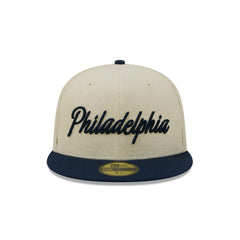 Philadelphia 76ers 2025 City Edition Chrome White Corduroy 59FIFTY Fitted Hat