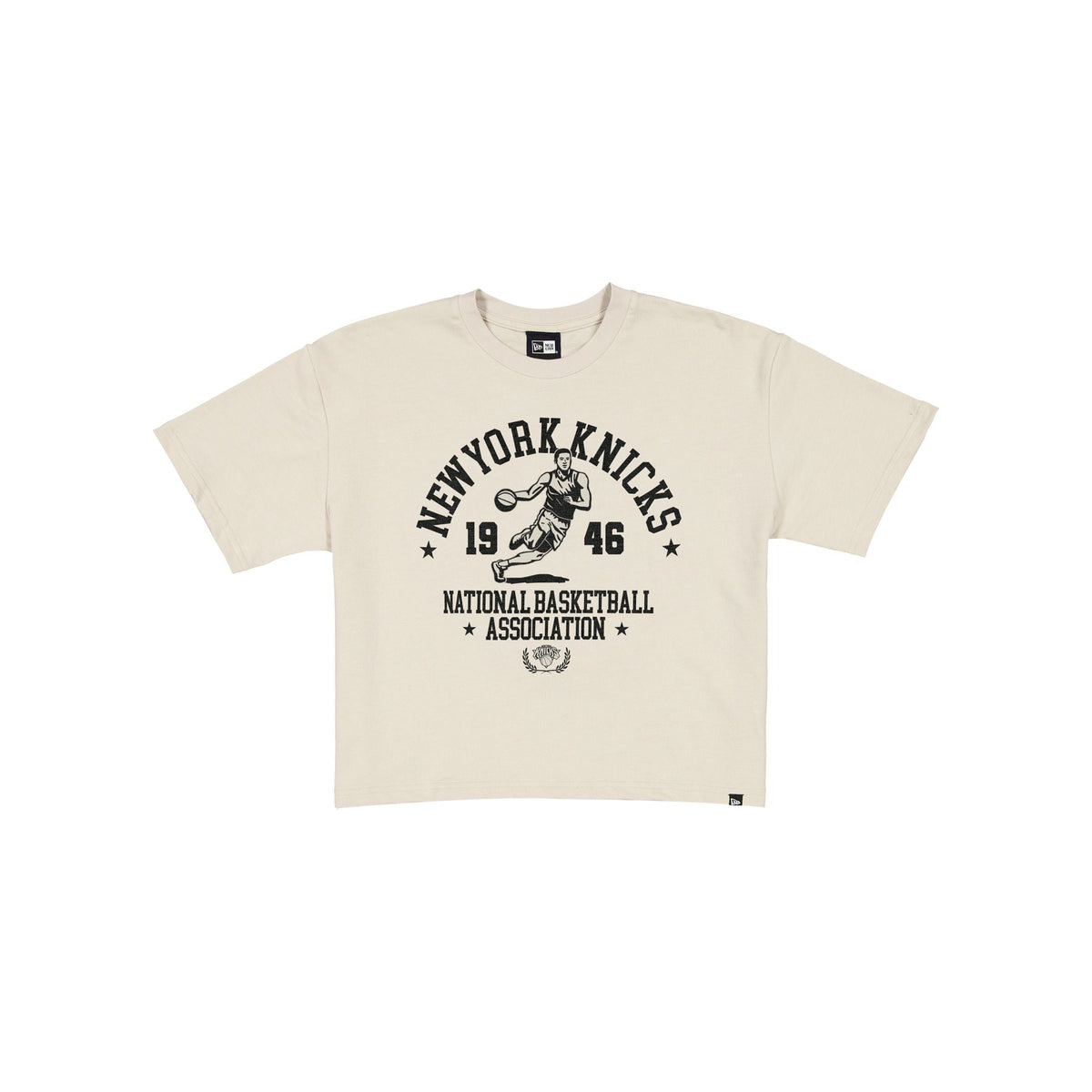 New York Knicks Throwback Prep Stone Women's Cropped T-Shirt