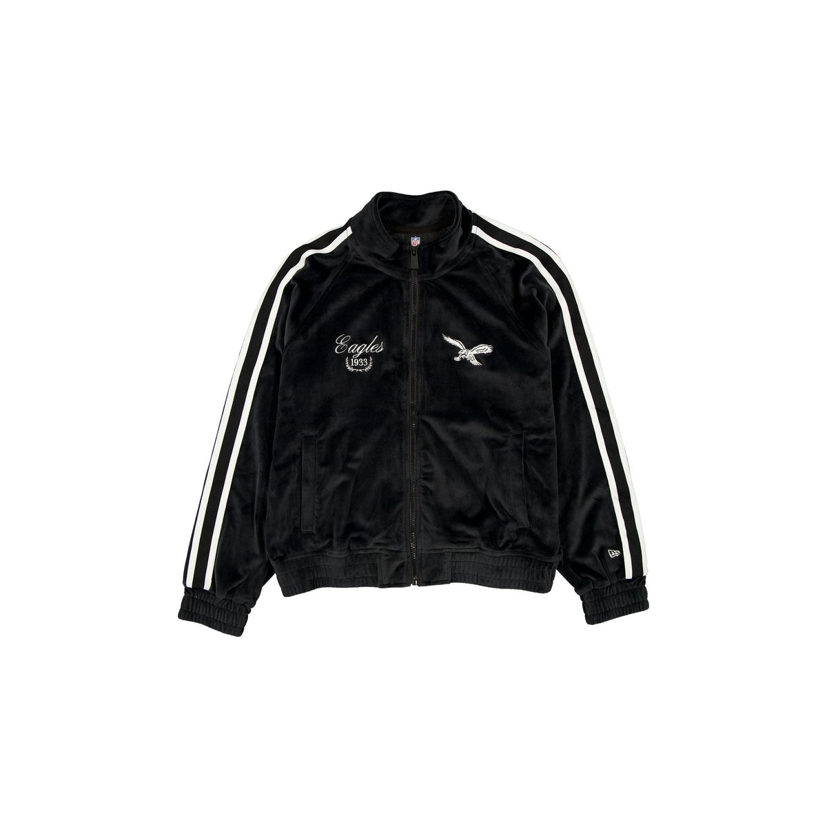 Philadelphia Eagles Throwback Prep Black Women's Track Jacket