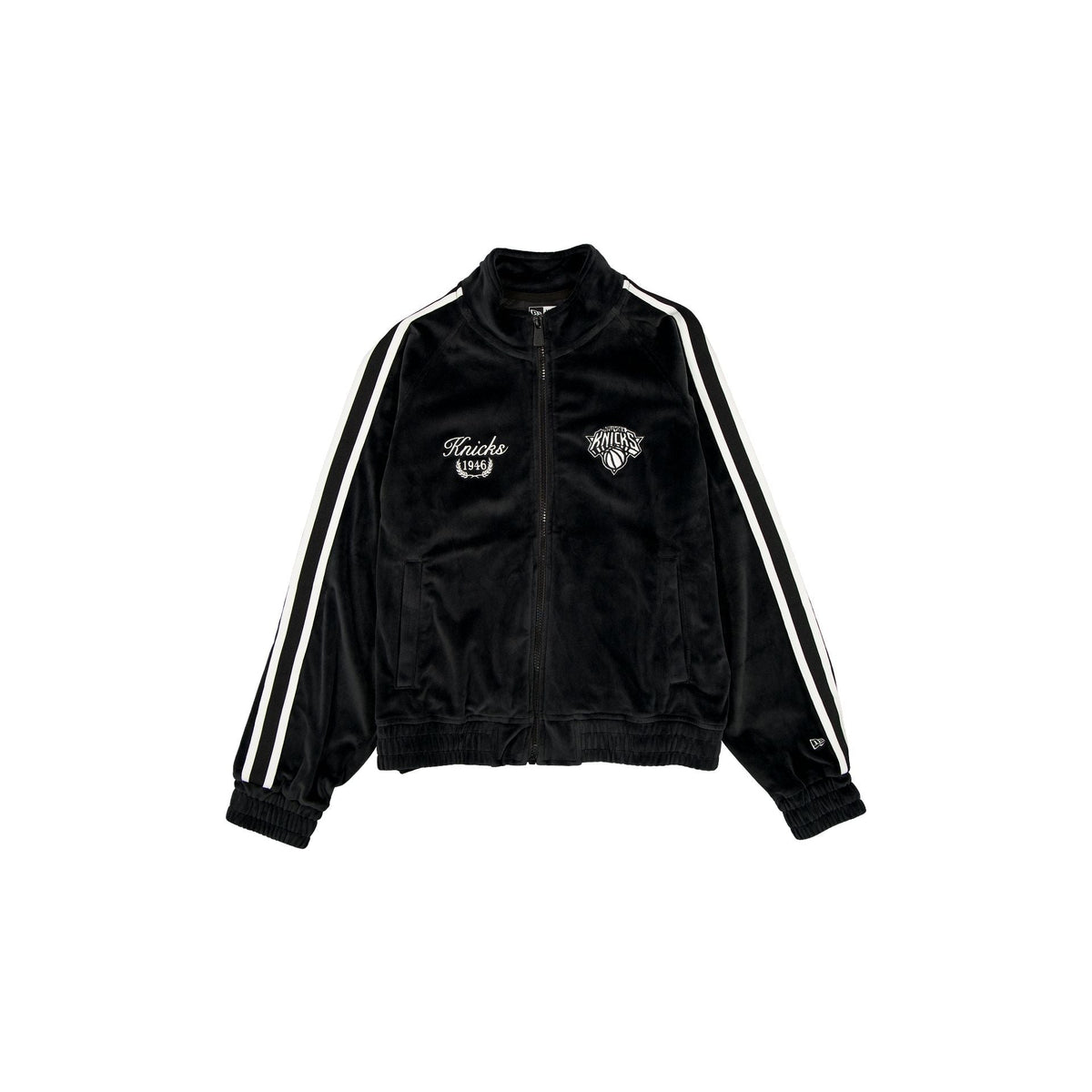 New York Knicks Throwback Prep Black Women's Track Jacket