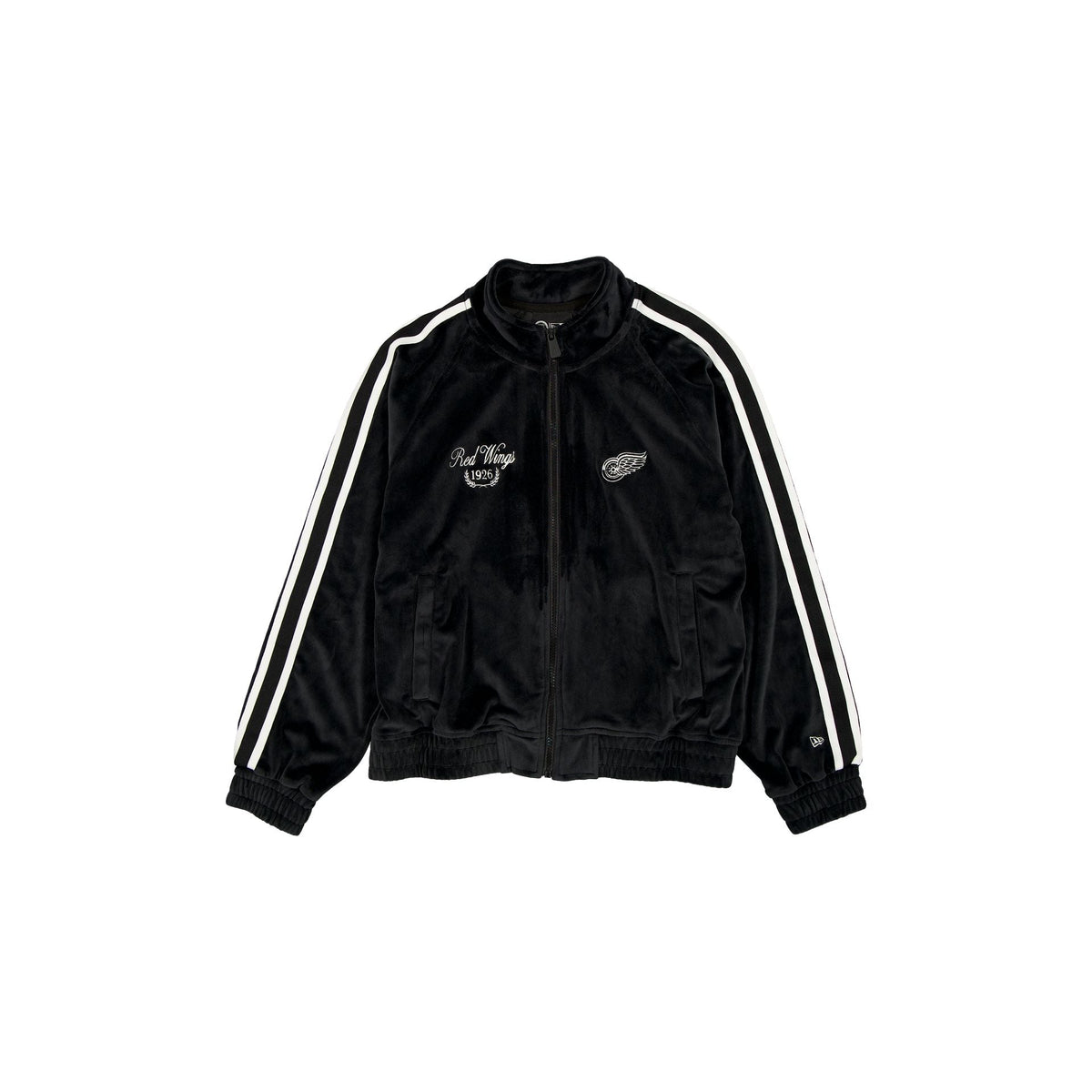Detroit Red Wings Throwback Prep Black Women's Track Jacket