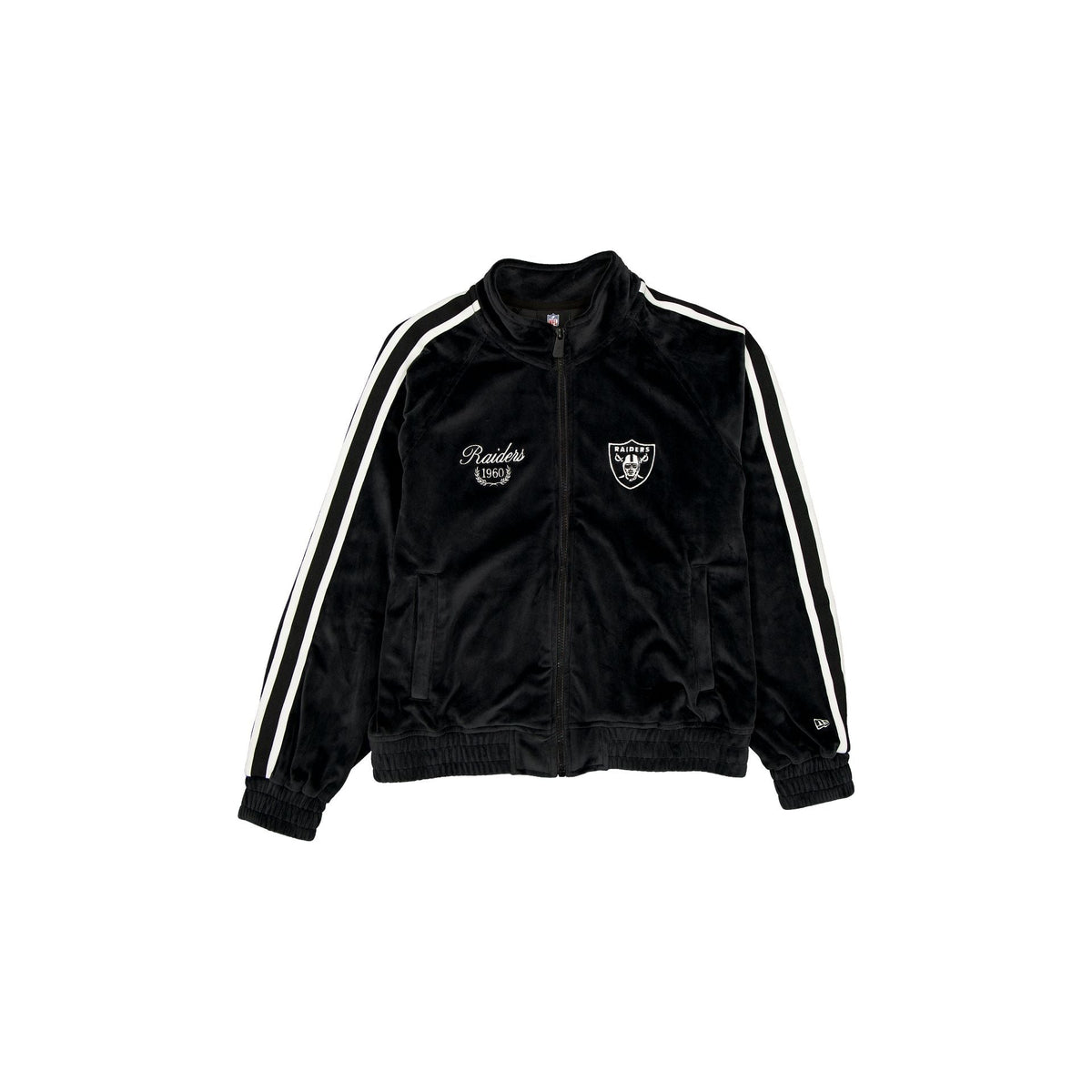 Las Vegas Raiders Throwback Prep Black Women's Track Jacket