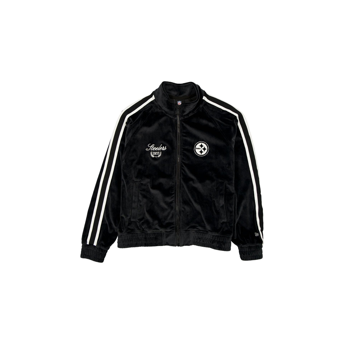Pittsburgh Steelers Throwback Prep Black Women's Track Jacket