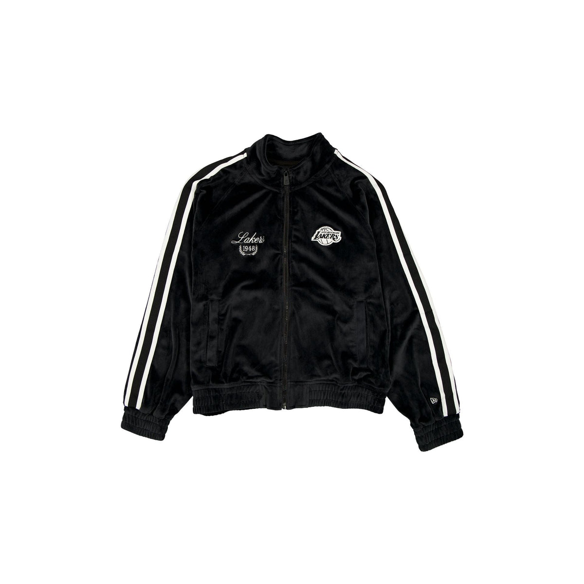 Los Angeles Lakers Throwback Prep Black Women's Track Jacket