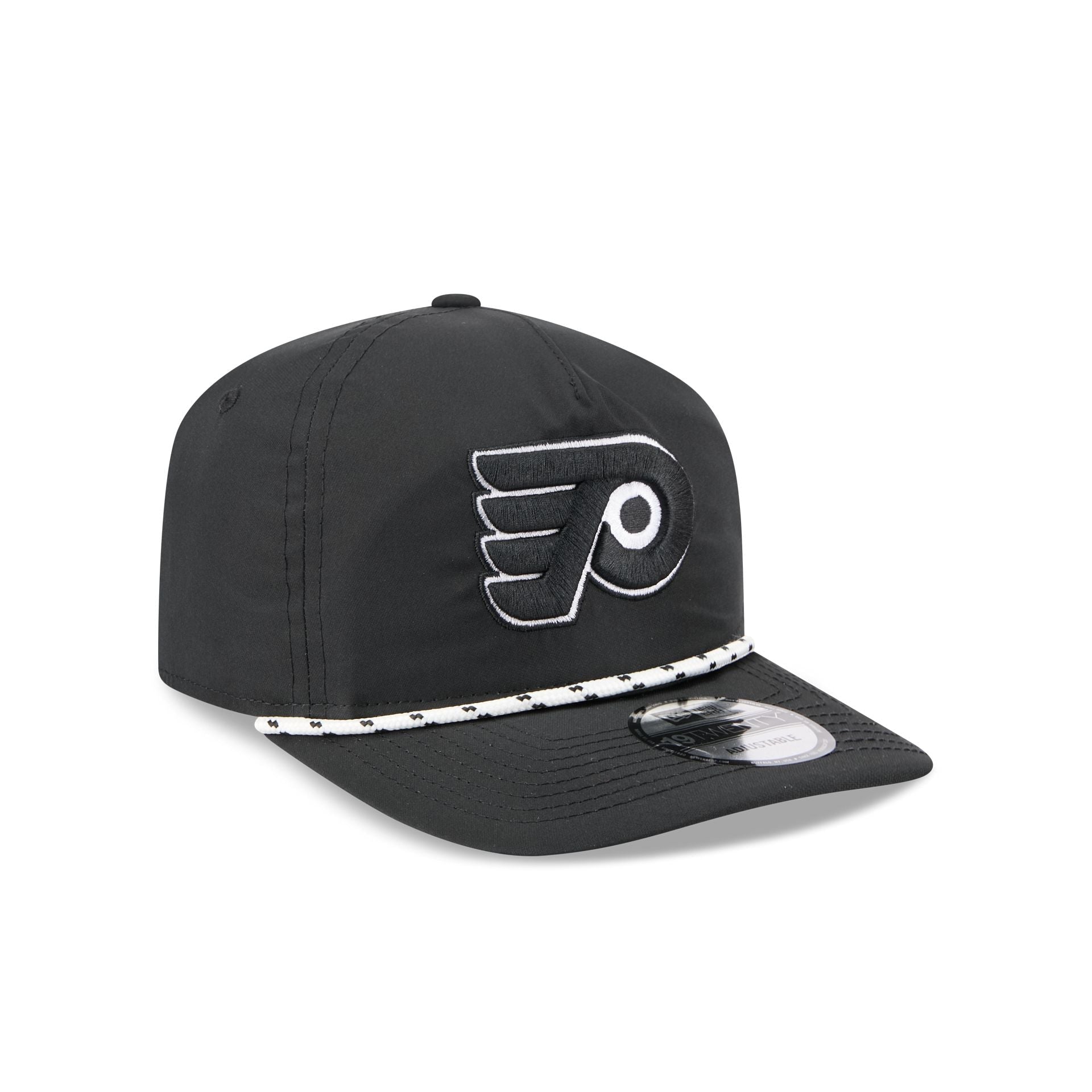 Philadelphia Flyers Black and White Rope 19TWENTY Snapback Hat