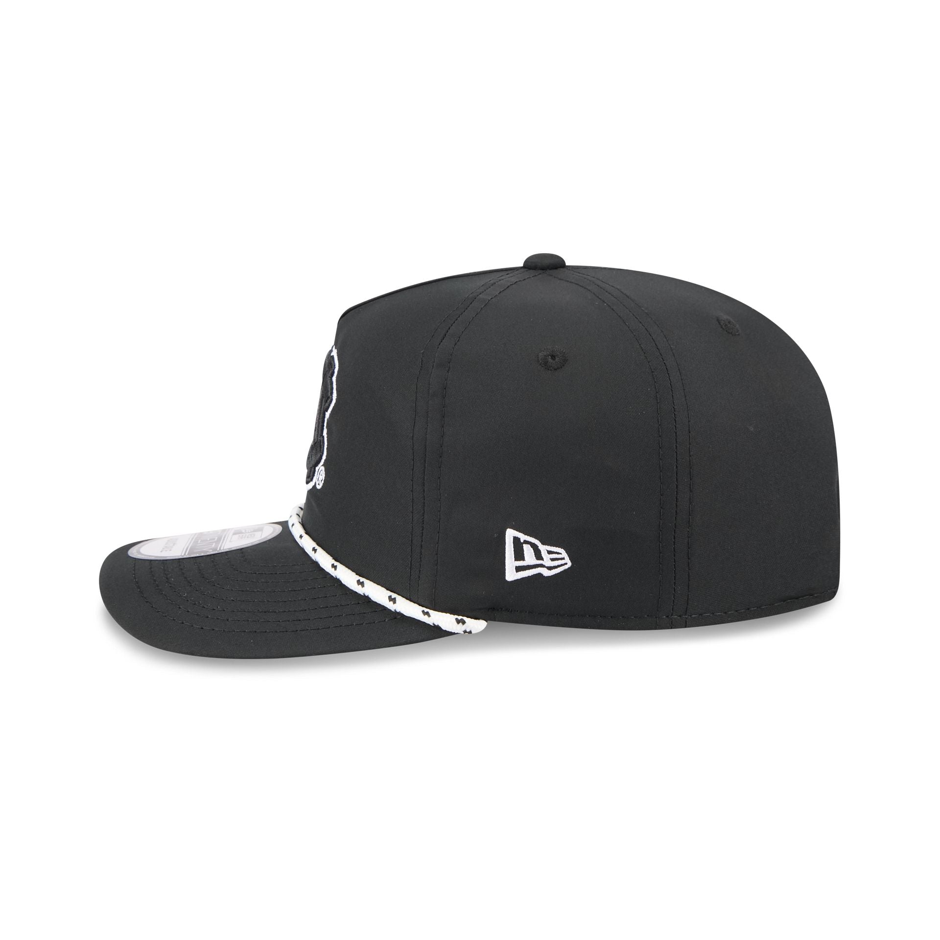North Carolina Tar Heels Black and White Rope 19TWENTY Snapback Hat