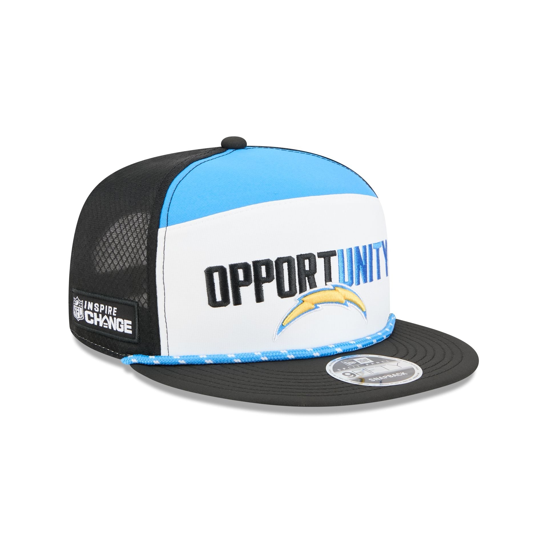 Los Angeles Chargers 2025 Inspire Change Split Panel 9FIFTY Snapback Hat