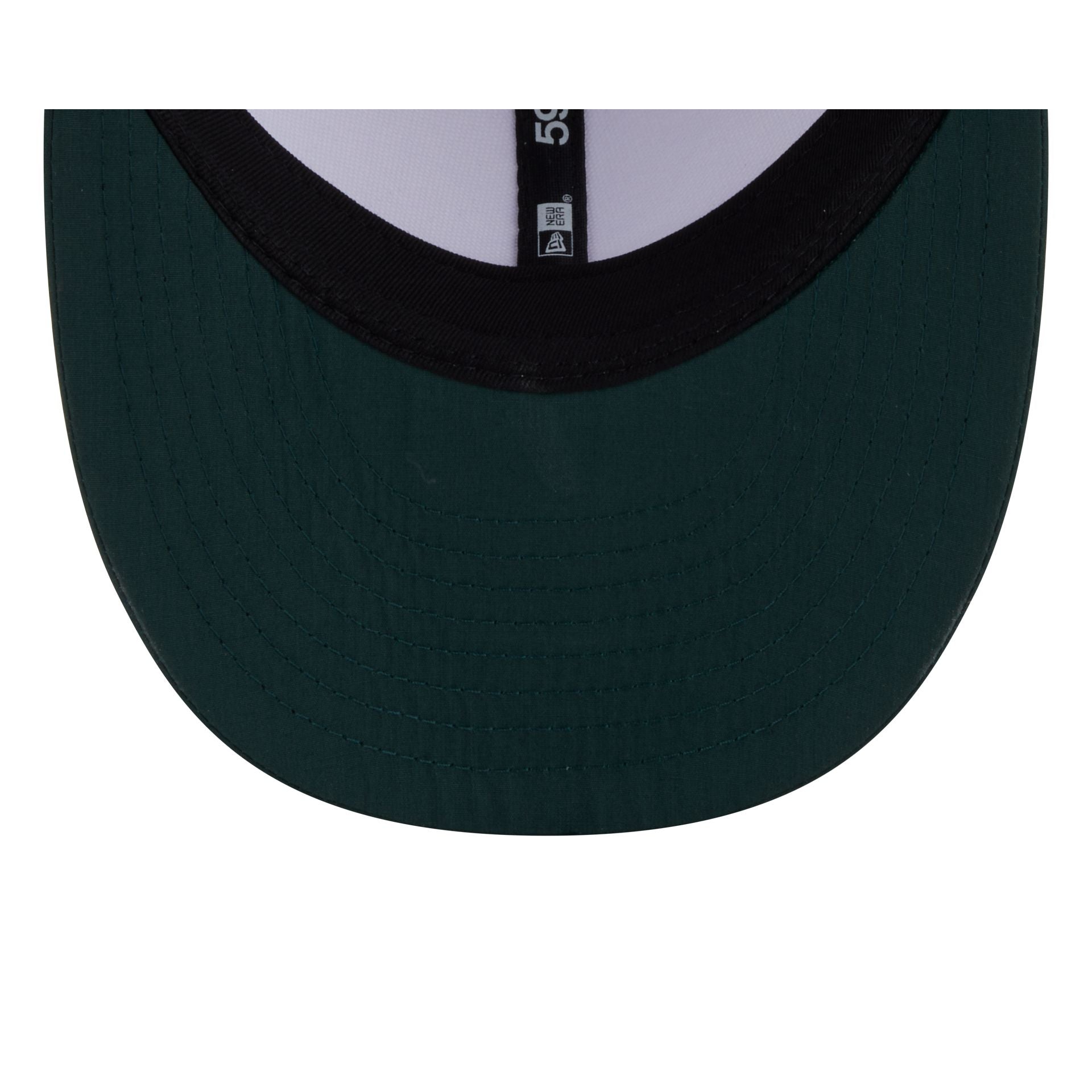 New Era Cap Cotton Nylon Dark Green Visor Low Profile 59FIFTY Fitted Hat