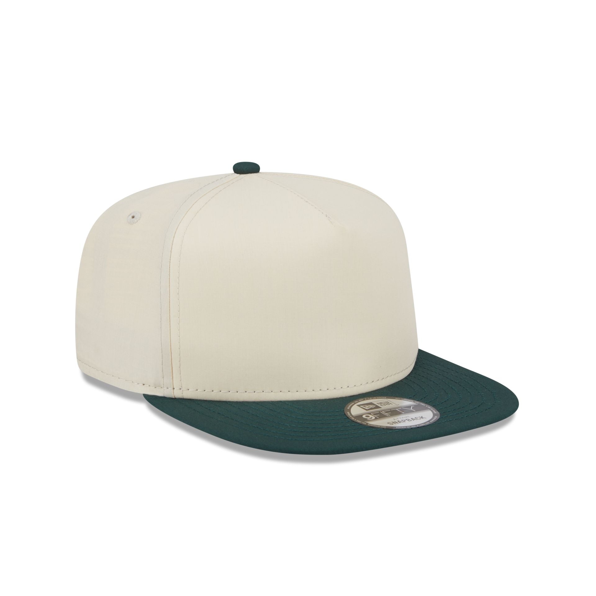 New Era Cap Cotton Nylon Dark Green Visor 9FIFTY A-Frame Snapback Hat