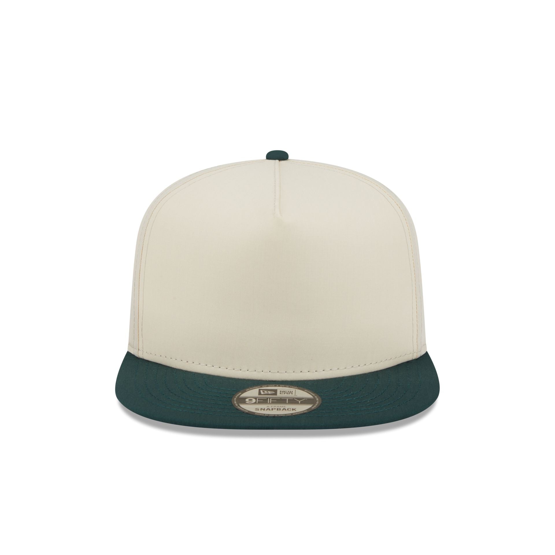 New Era Cap Cotton Nylon Dark Green Visor 9FIFTY A-Frame Snapback Hat