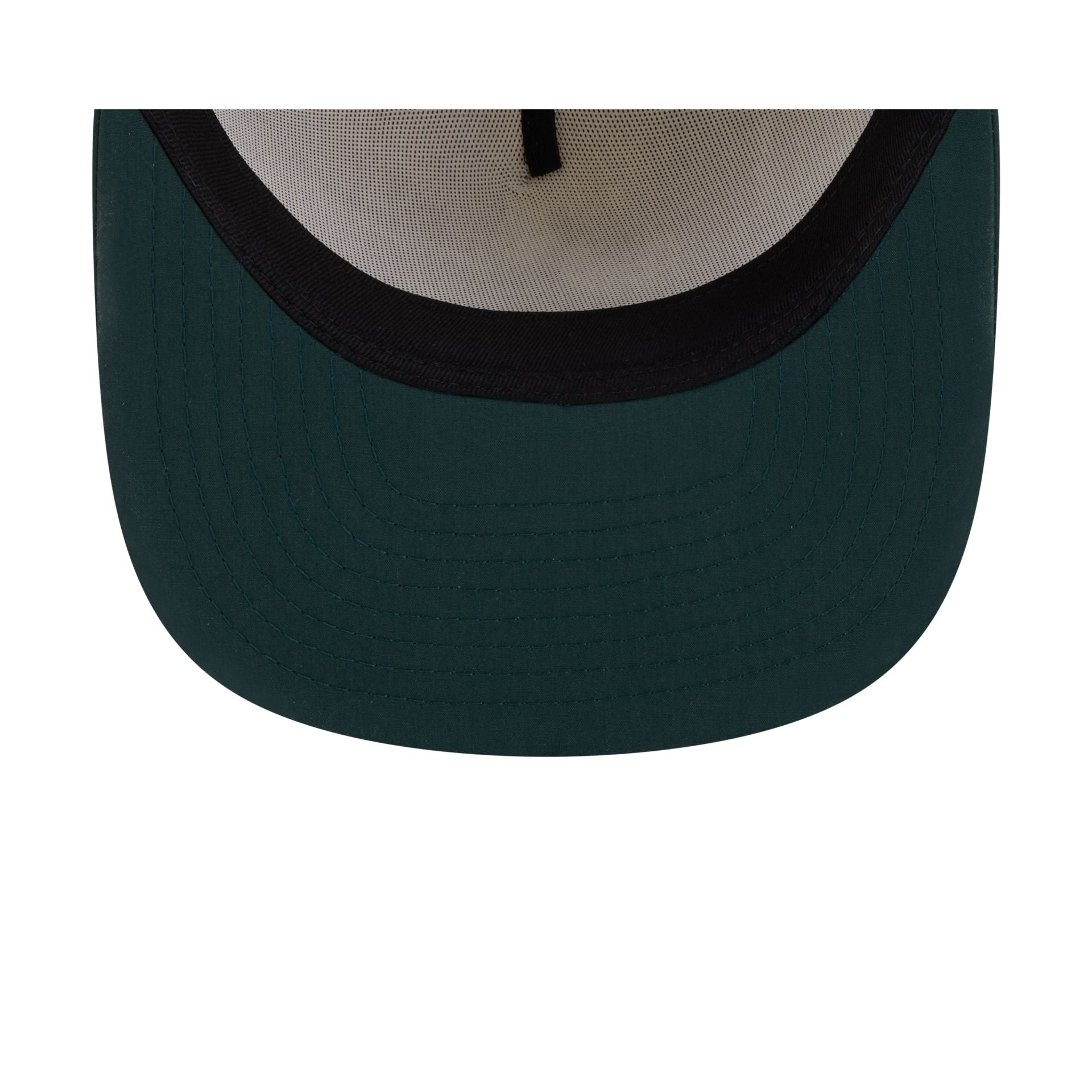New Era Cap Cotton Nylon Dark Green Visor 9FIFTY A-Frame Snapback Hat