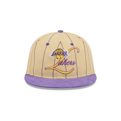 Los Angeles Lakers Pinstripe Script Retro Crown 9FIFTY Adjustable Hat