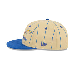 Golden State Warriors Pinstripe Script Retro Crown 9FIFTY Adjustable Hat