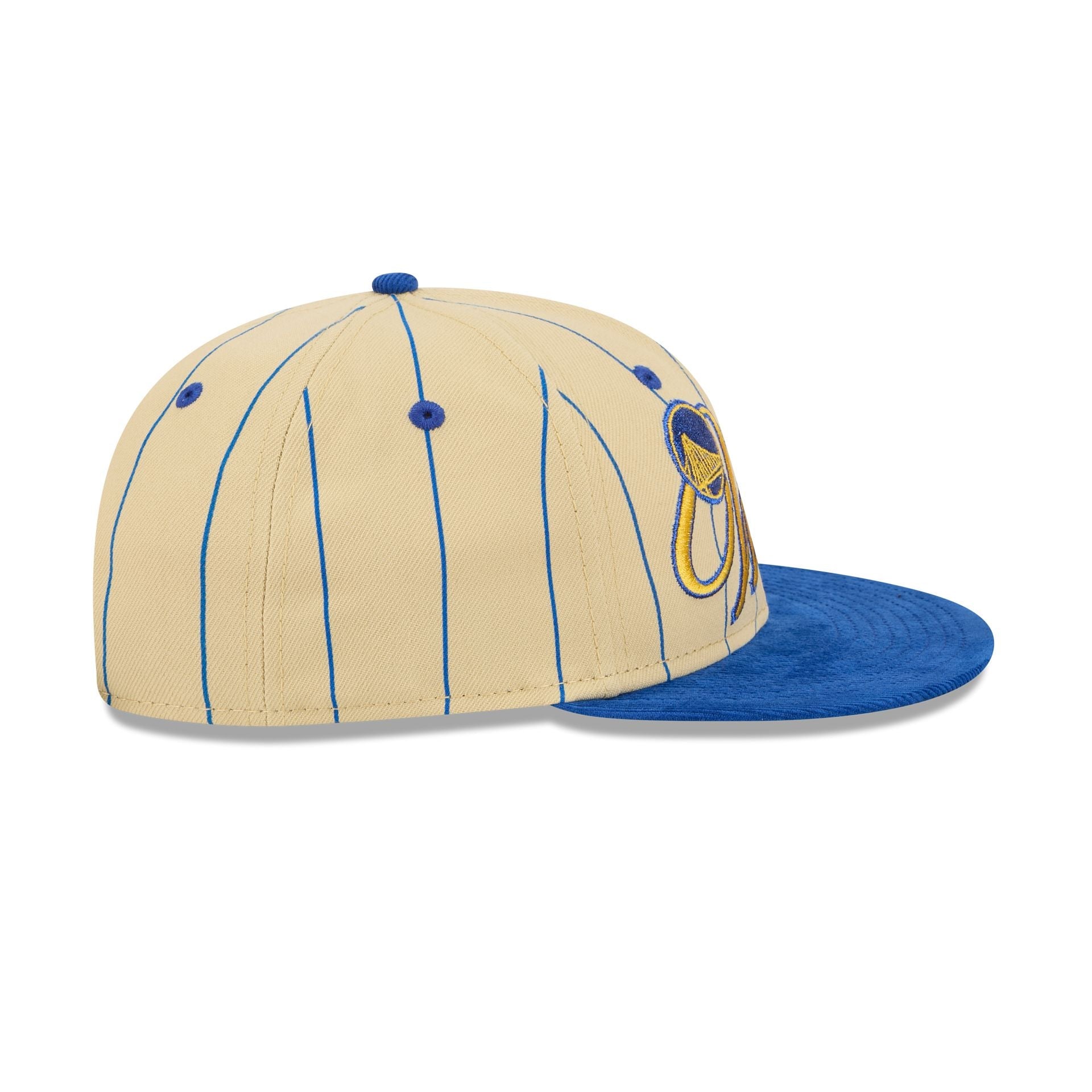 Golden State Warriors Pinstripe Script Retro Crown 9FIFTY Adjustable Hat