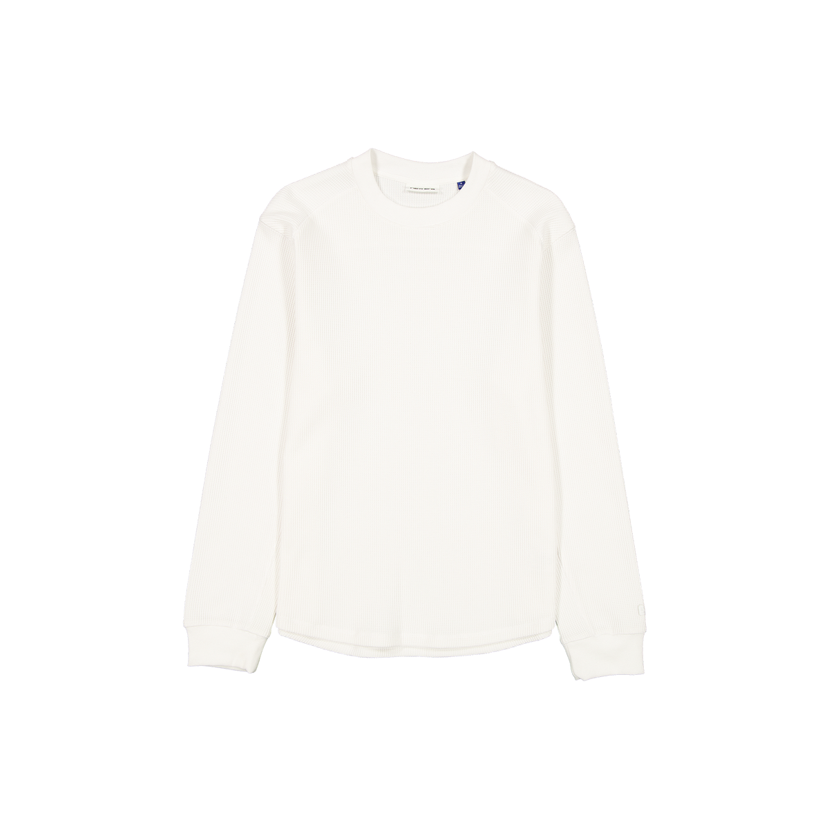 New Era Branded College White Long-Sleeve Waffle T-Shirt