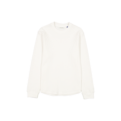 New Era Branded College White Long-Sleeve Waffle T-Shirt