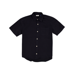 New Era Branded Brushed Cotton Navy Button Up Shirt