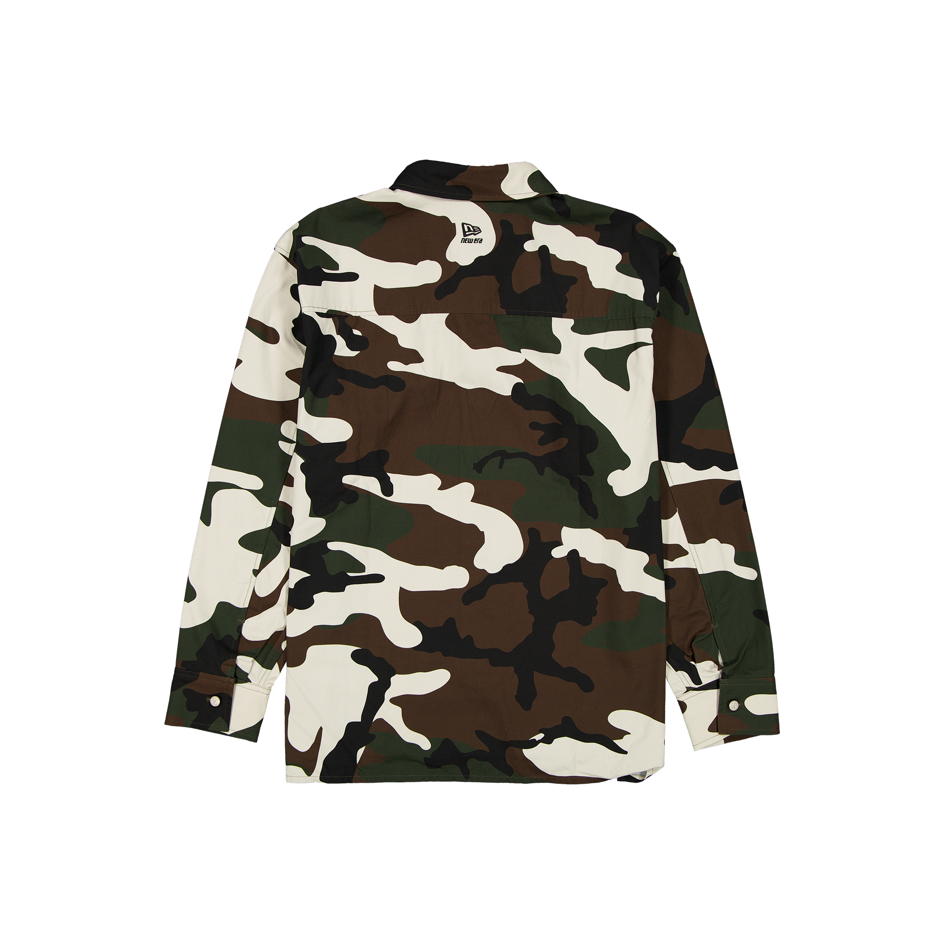 New Era Branded Woodland Camo Military Overshirt
