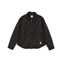 New Era Branded Black Quilted Captain Shacket