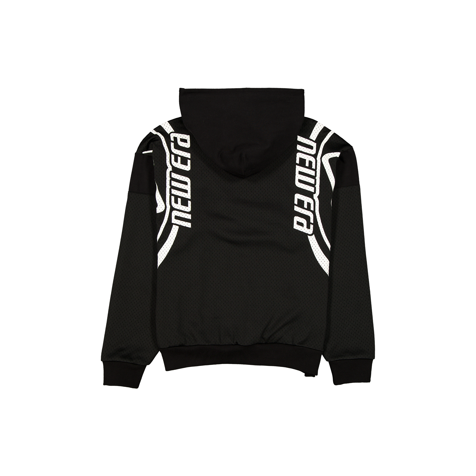 New Era Branded Mesh Combo Black Hoodie