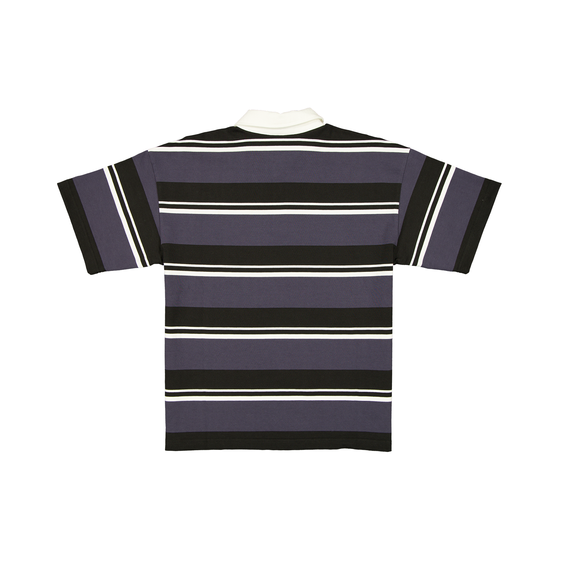 New Era Branded Yarn Dyed Black Rugby Shirt