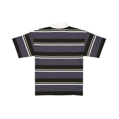 New Era Branded Yarn Dyed Black Rugby Shirt