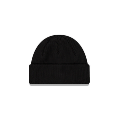 New Era Branded Black Short Knit Beanie Hat