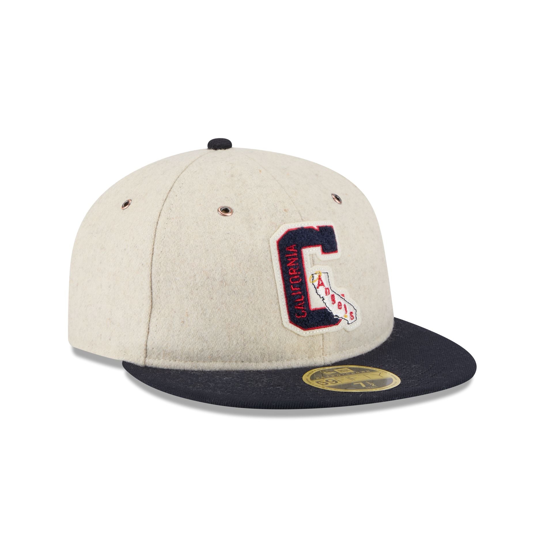 Los Angeles Angels Wool Letterman Retro Crown 59FIFTY Fitted Hat