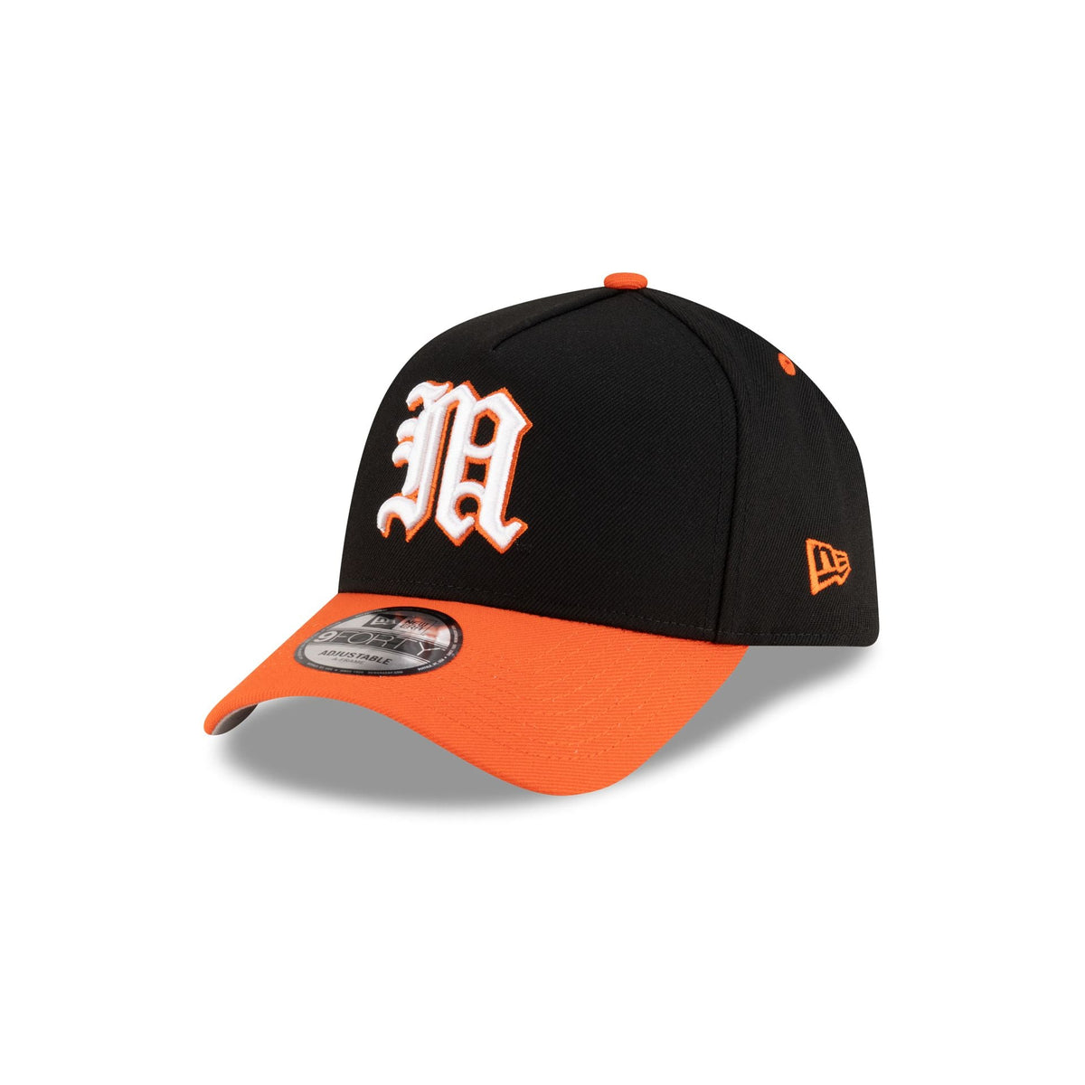 New Era x adidas Miami Hurricanes Black 9FORTY A-Frame Snapback Hat