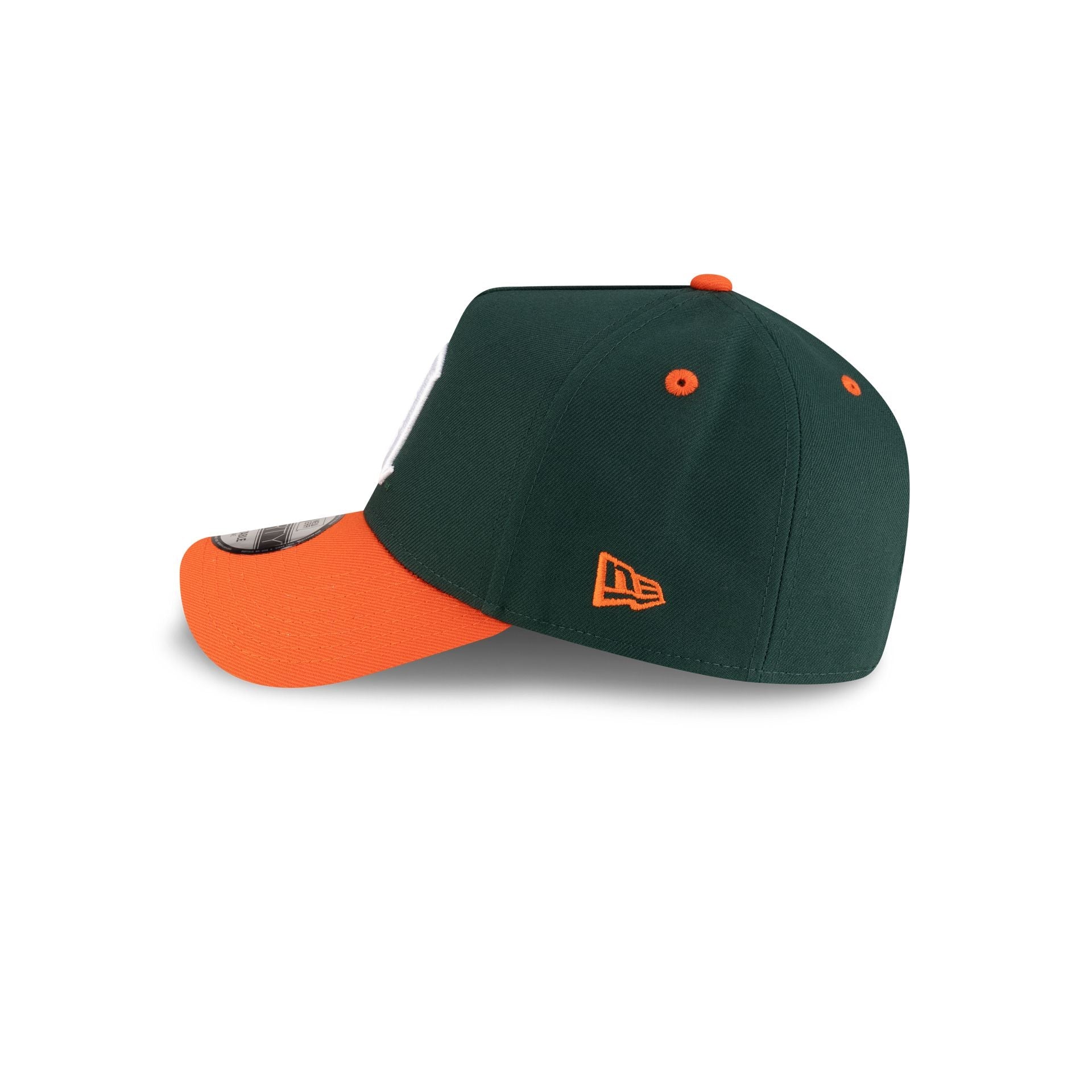 New Era x adidas Miami Hurricanes Green 9FORTY A-Frame Snapback Hat