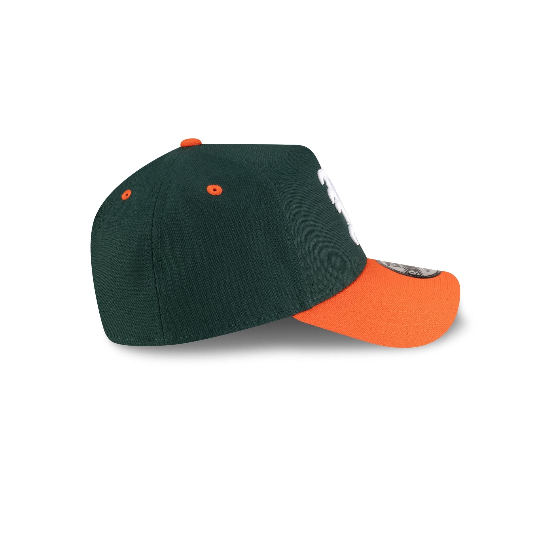 New Era x adidas Miami Hurricanes Green 9FORTY A-Frame Snapback Hat