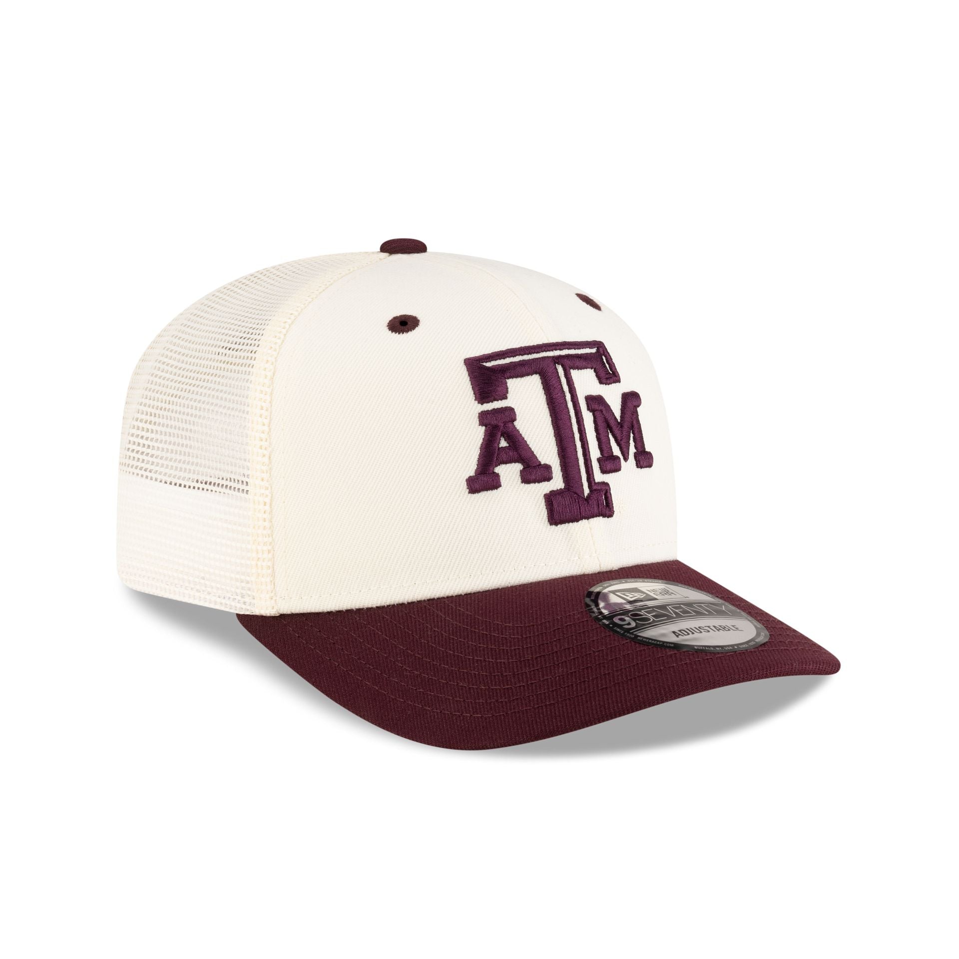 New Era x adidas Texas A&M Aggies Chrome White 9SEVENTY Trucker Hat