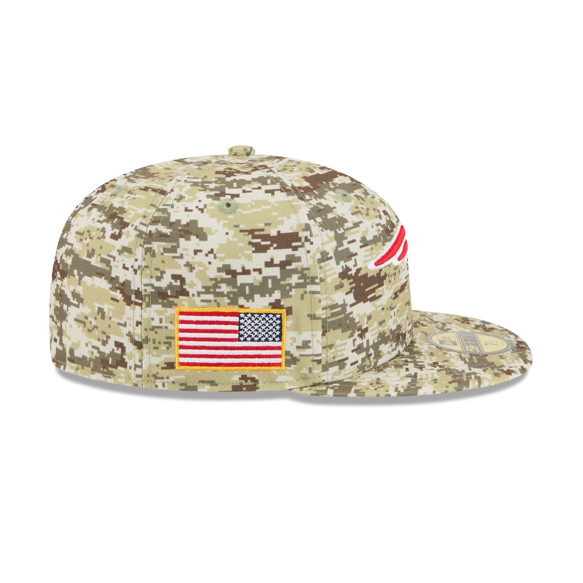 New England Patriots 2025 Salute to Service Fan Gear 59FIFTY Fitted Hat