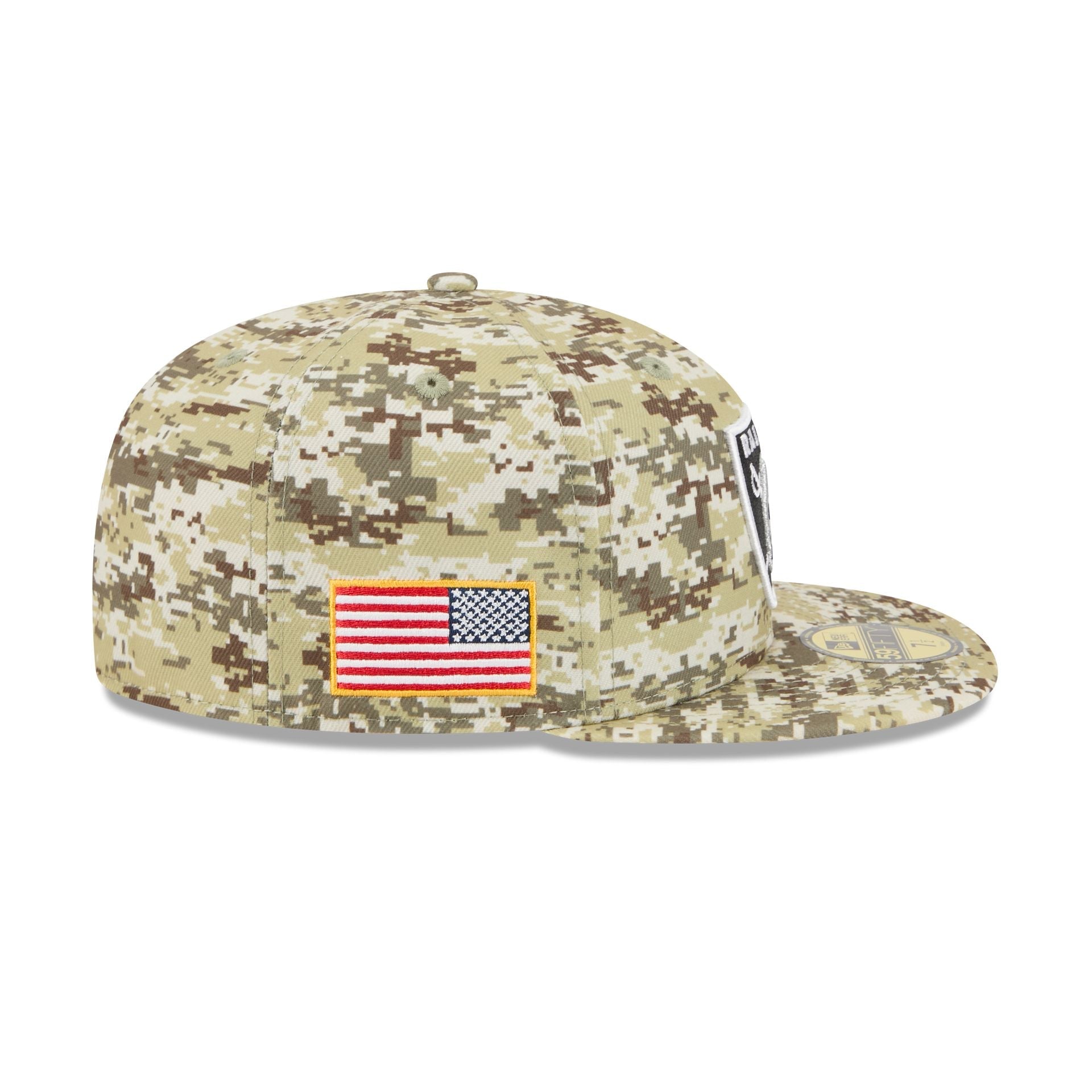 Las Vegas Raiders 2025 Salute to Service Fan Gear 59FIFTY Fitted Hat