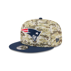 New England Patriots 2025 Salute to Service Fan Gear 9FIFTY Snapback Hat