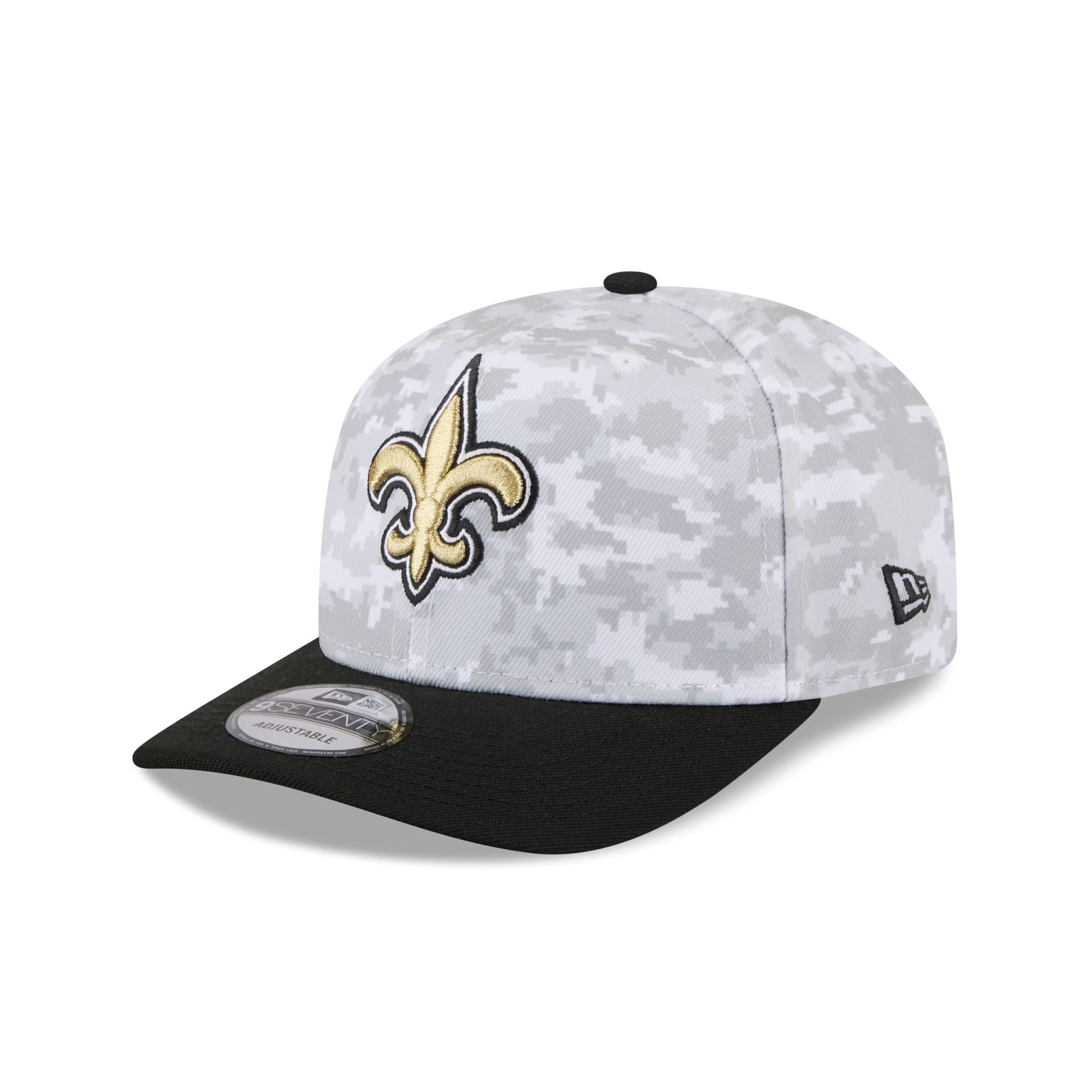 New Orleans Saints 2025 Salute to Service Fan Gear 9SEVENTY Stretch-Snap Hat