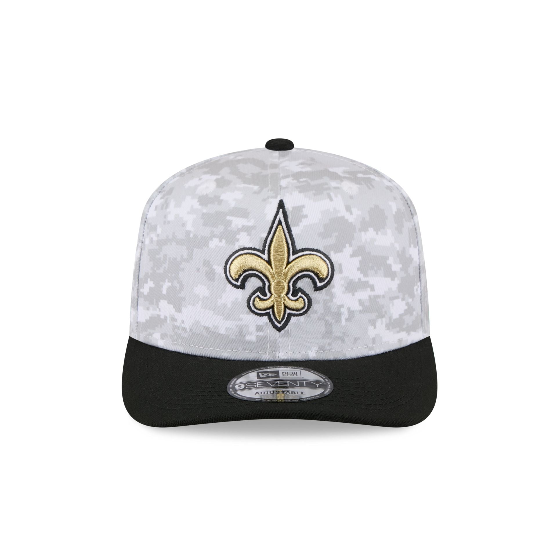New Orleans Saints 2025 Salute to Service Fan Gear 9SEVENTY Stretch-Snap Hat