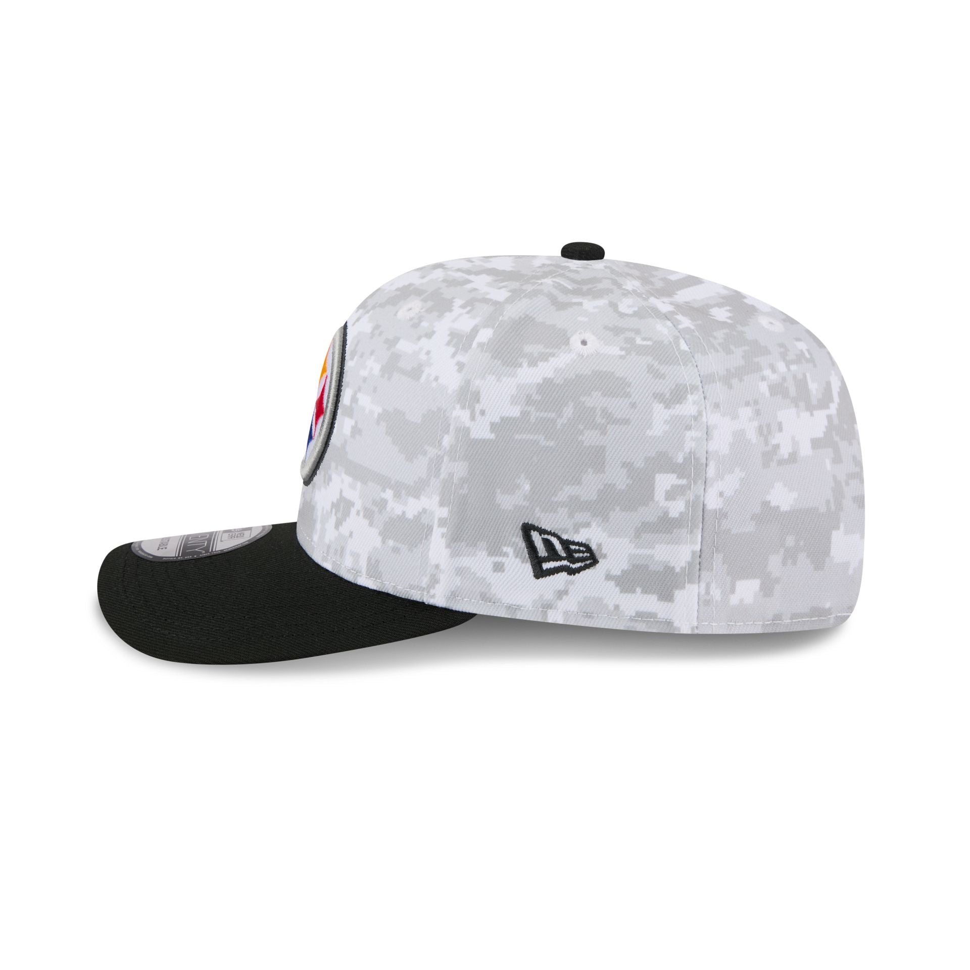Pittsburgh Steelers 2025 Salute to Service Fan Gear 9SEVENTY Stretch-Snap Hat
