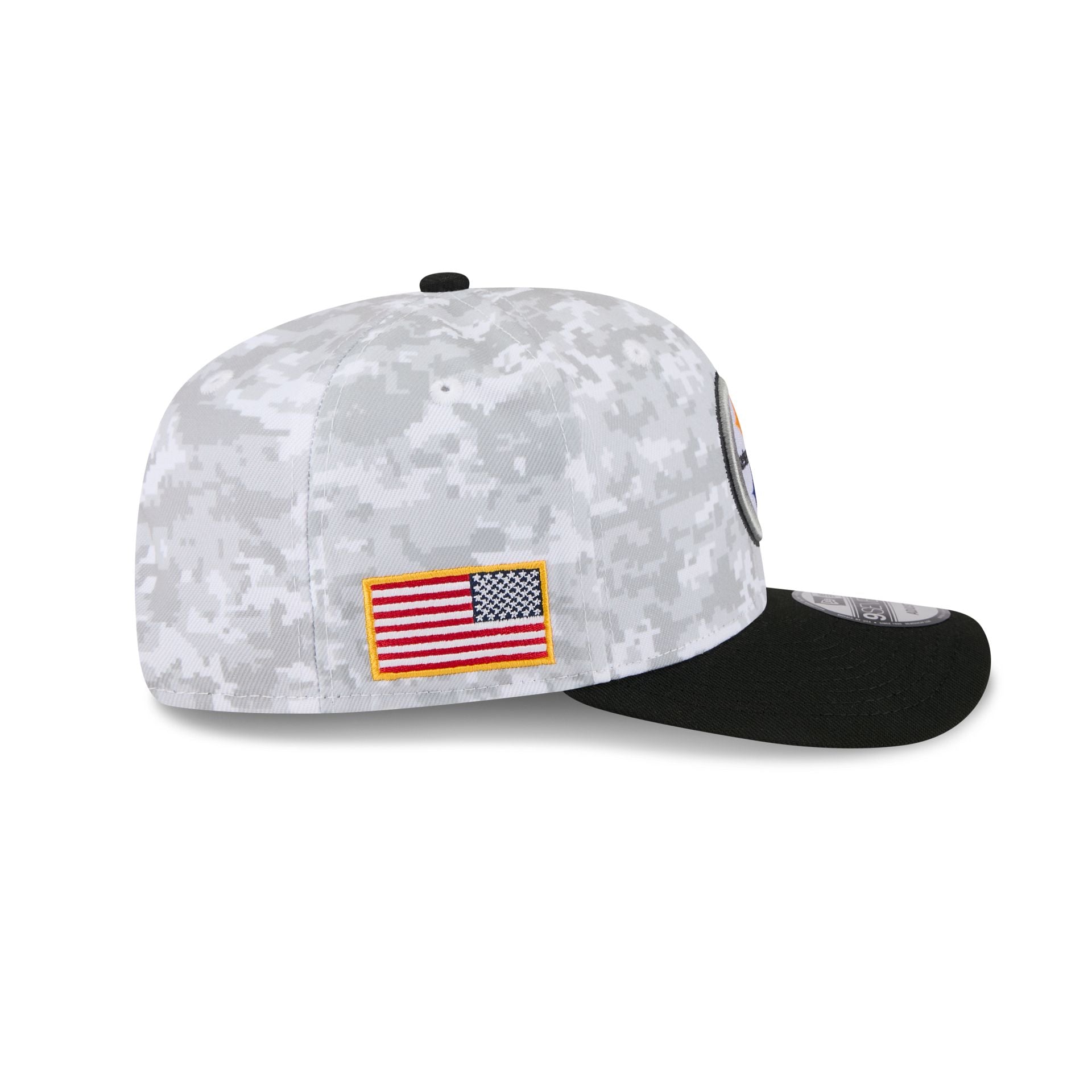 Pittsburgh Steelers 2025 Salute to Service Fan Gear 9SEVENTY Stretch-Snap Hat
