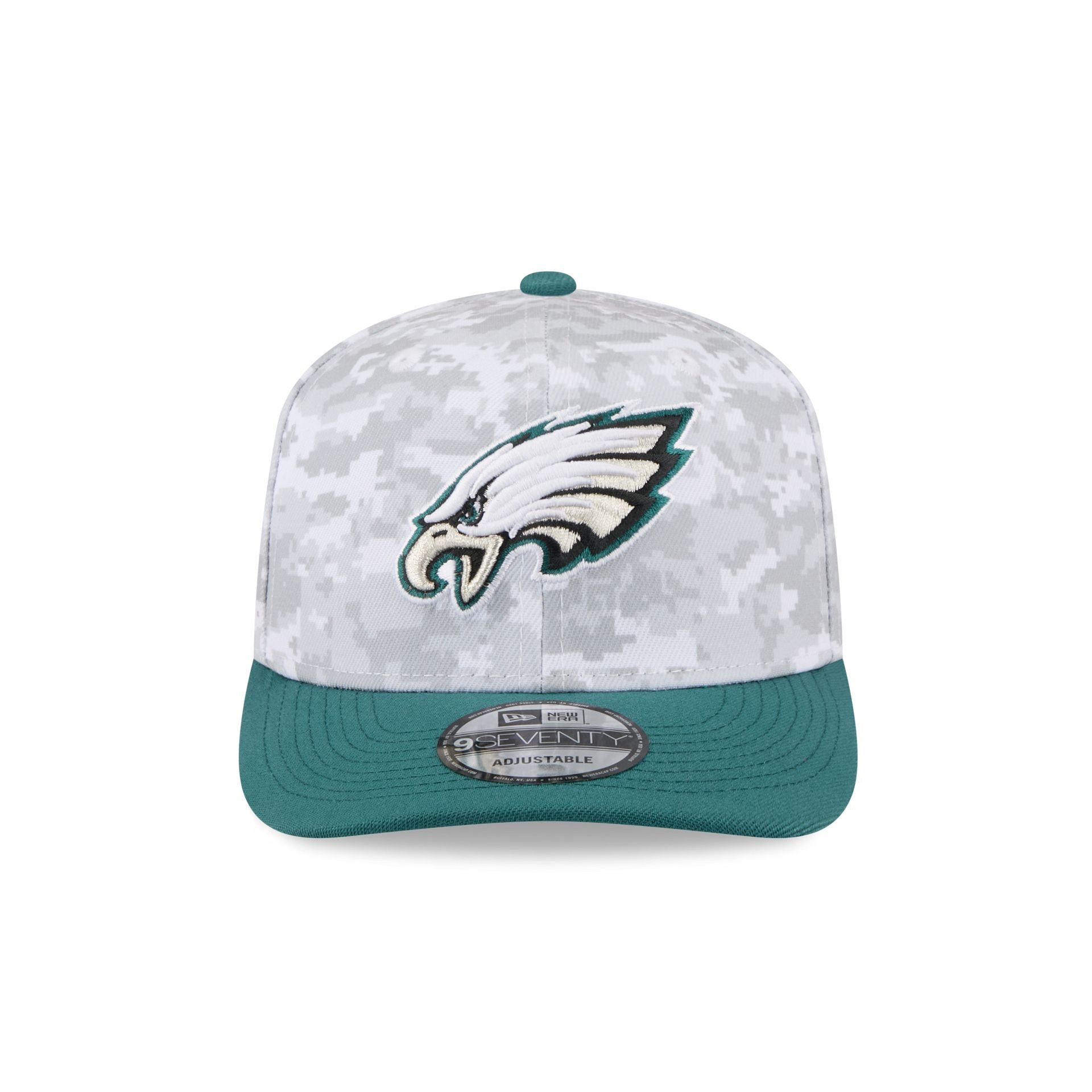 Philadelphia Eagles 2025 Salute to Service Fan Gear 9SEVENTY Stretch-Snap Hat