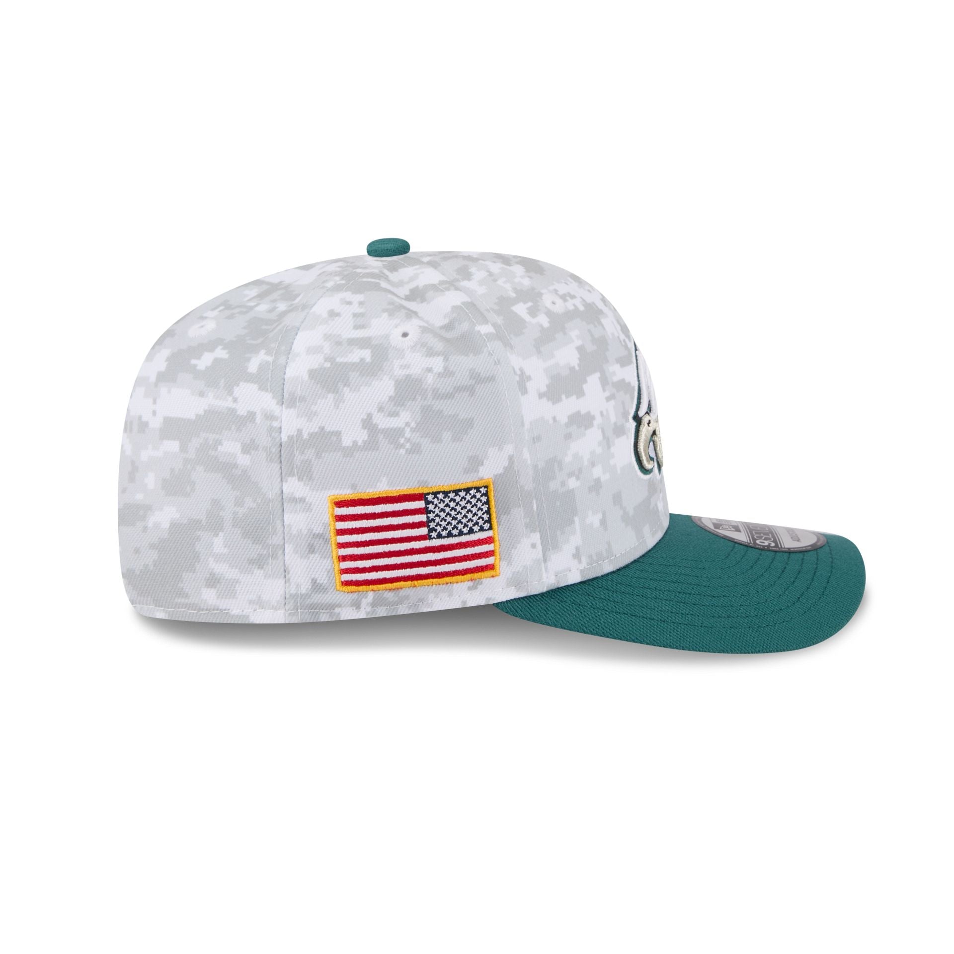 Philadelphia Eagles 2025 Salute to Service Fan Gear 9SEVENTY Stretch-Snap Hat