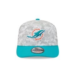 Miami Dolphins 2025 Salute to Service Fan Gear 9SEVENTY Stretch-Snap Hat