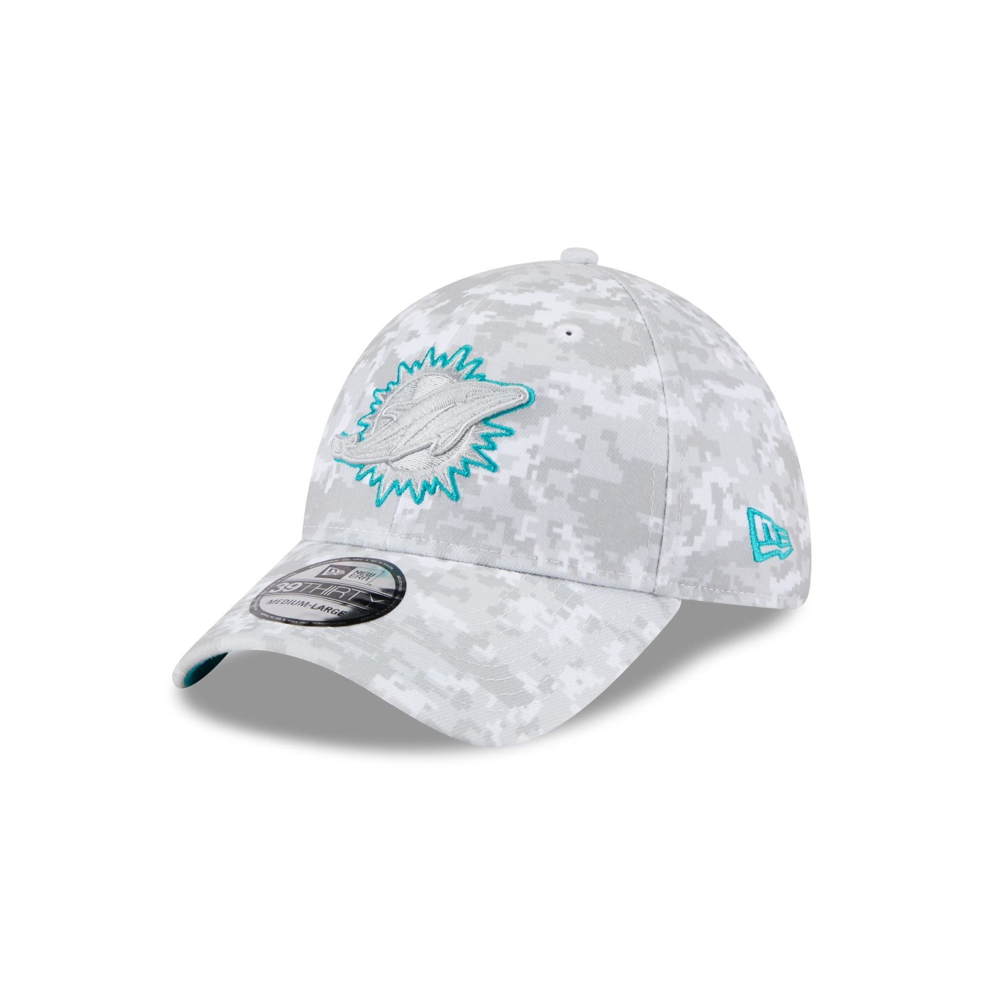 Miami Dolphins 2025 Salute to Service Fan Gear 39THIRTY Stretch Fit Hat