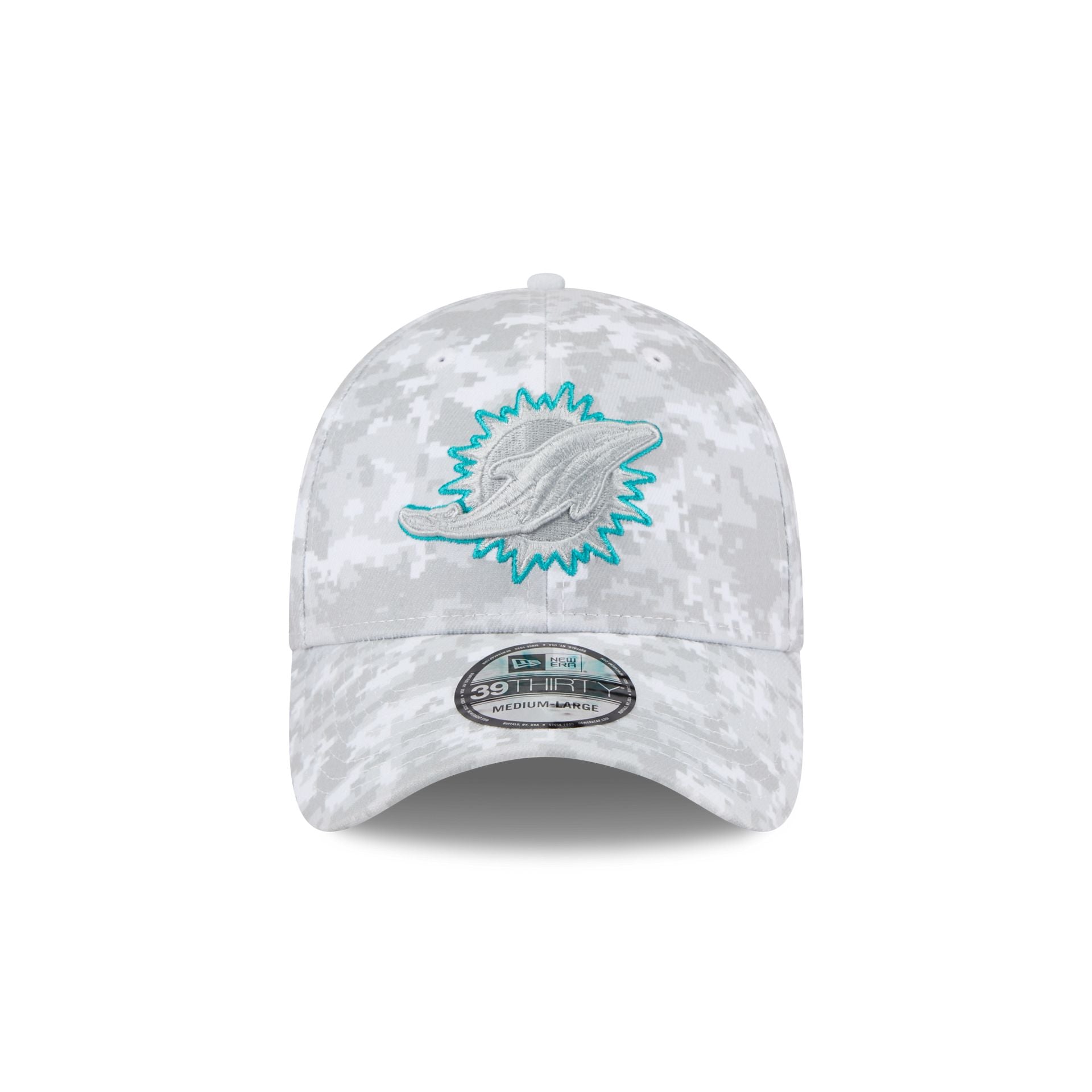 Miami Dolphins 2025 Salute to Service Fan Gear 39THIRTY Stretch Fit Hat