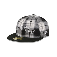 Los Angeles Angels Grunge Plaid Retro Crown 59FIFTY Fitted Hat