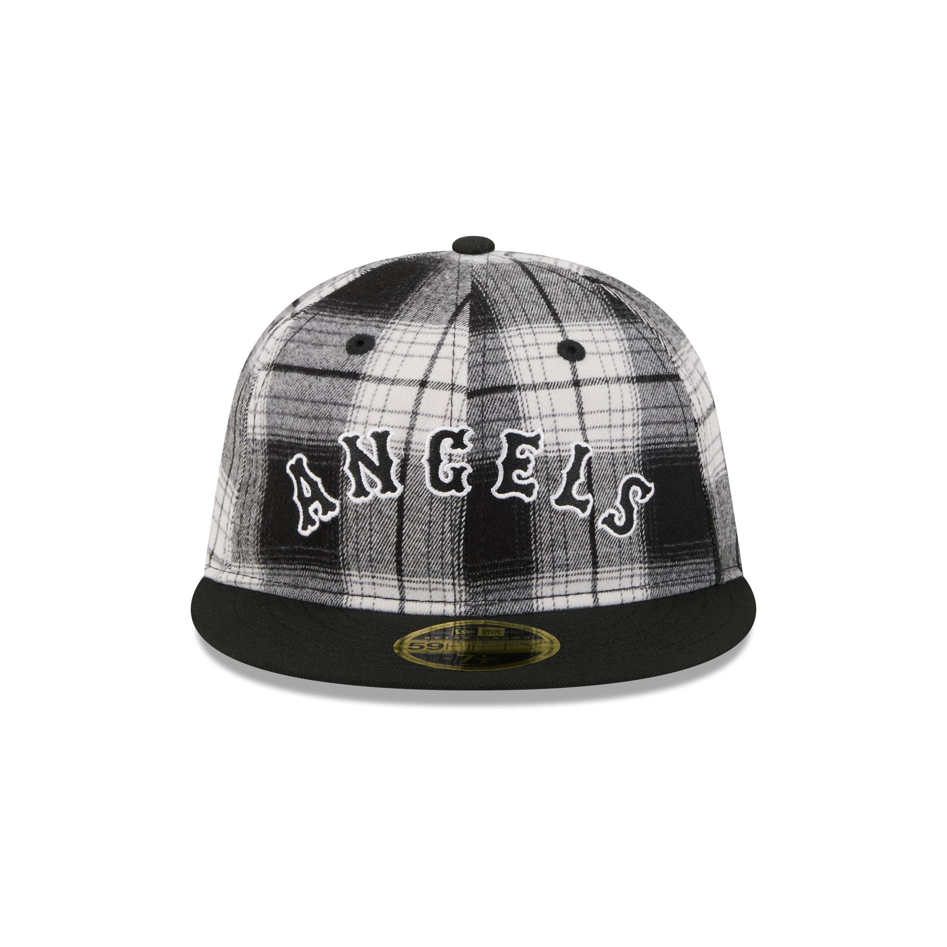 Los Angeles Angels Grunge Plaid Retro Crown 59FIFTY Fitted Hat