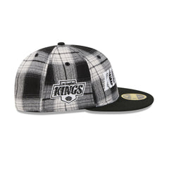 Los Angeles Kings Grunge Plaid Retro Crown 59FIFTY Fitted Hat